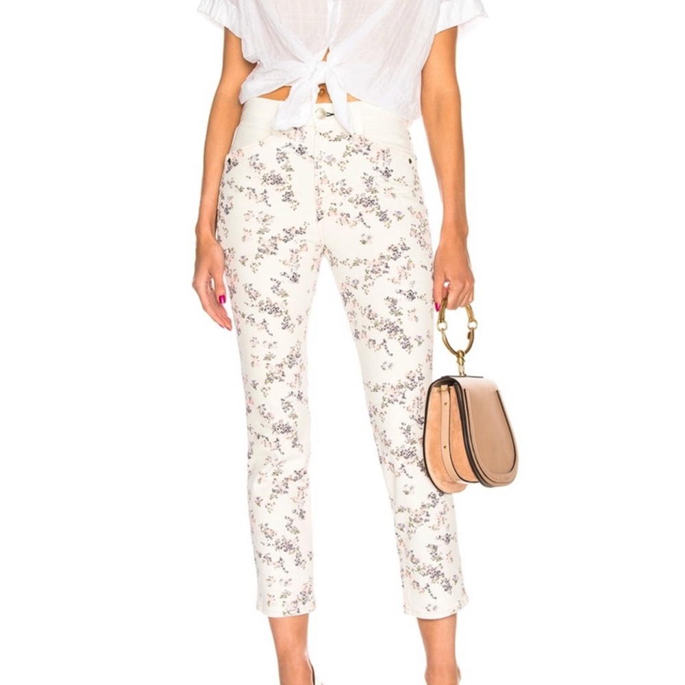 rag & bone micro floral crop jeans